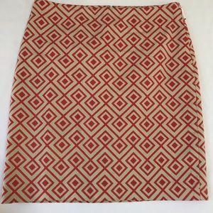 Ann Taylor Aztec print pencil skirt size 6 Petite.
